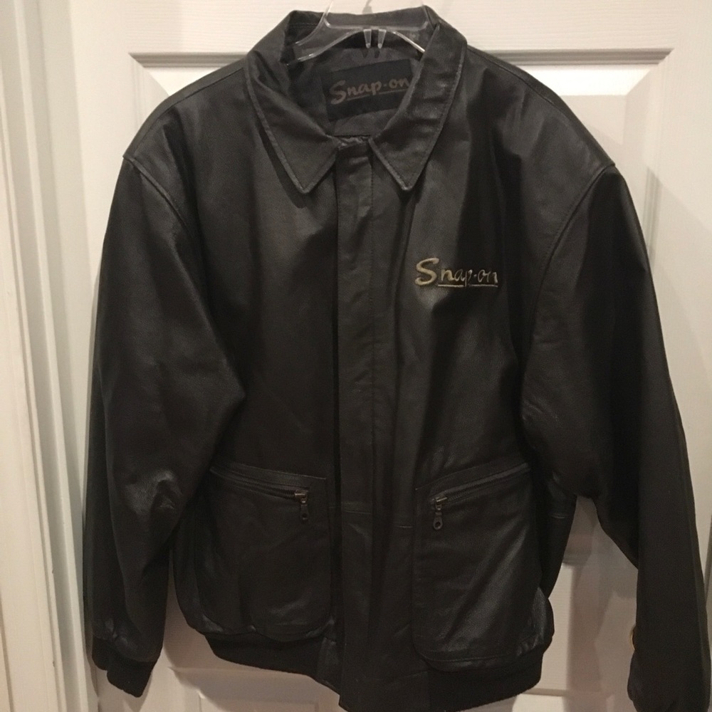 Snapon Leather Coat